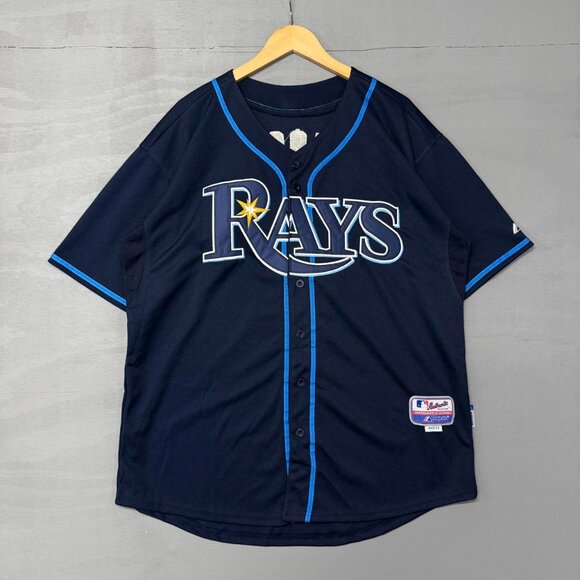 Tampa Bay Rays Evan Longoria Size 52 Blue #3 Majestic Authentic MLB Jersey - Picture 3 of 7